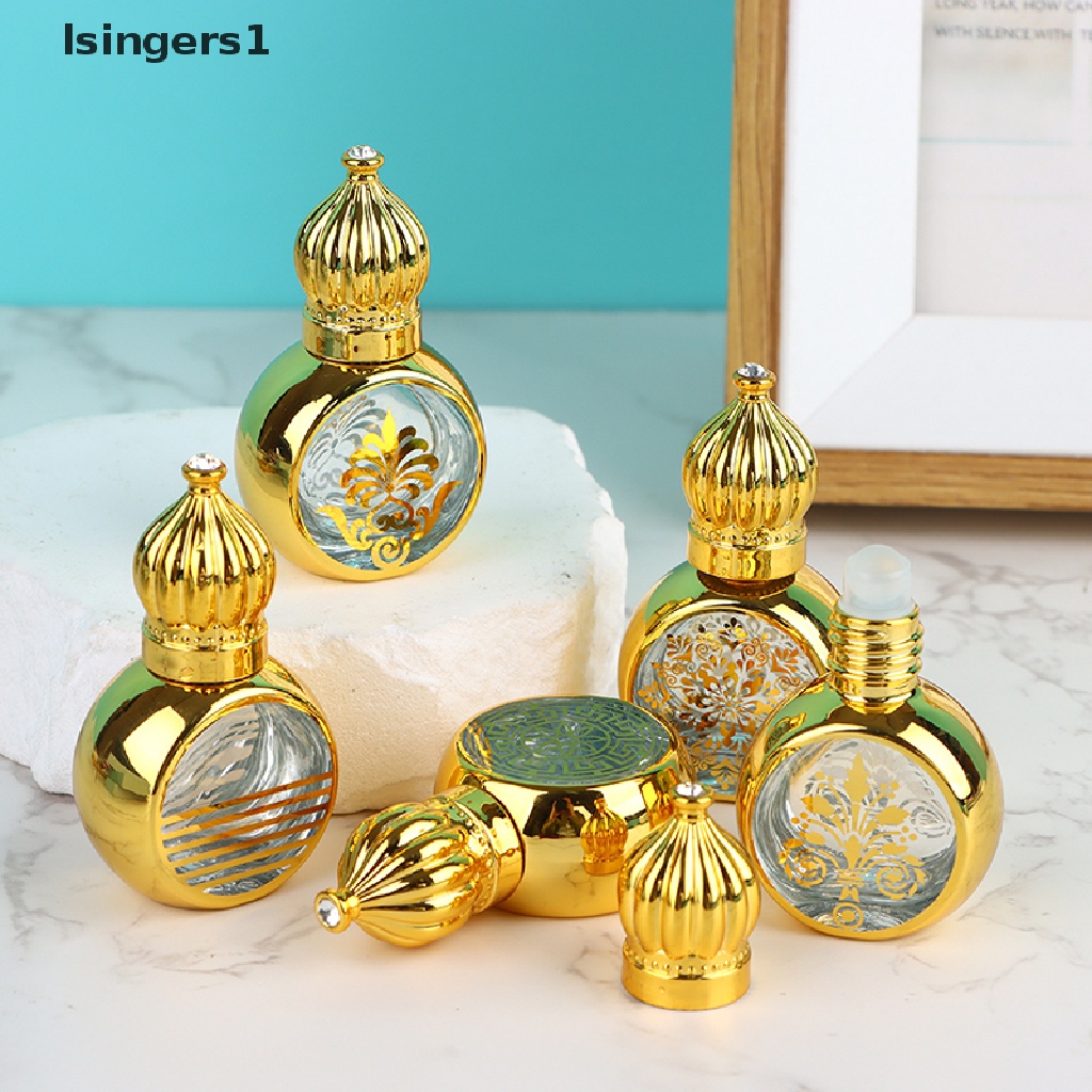 [lsingers1] 10ml Botol Roller Portable Bentuk Mahkota Emas Botol Butik