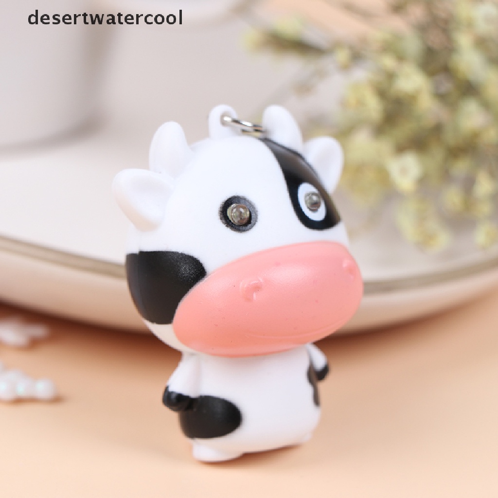 Deid Keyring Light Liontin Sapi Putih Gantungan Kunci LED Untuk Hadiah Pria Martijn