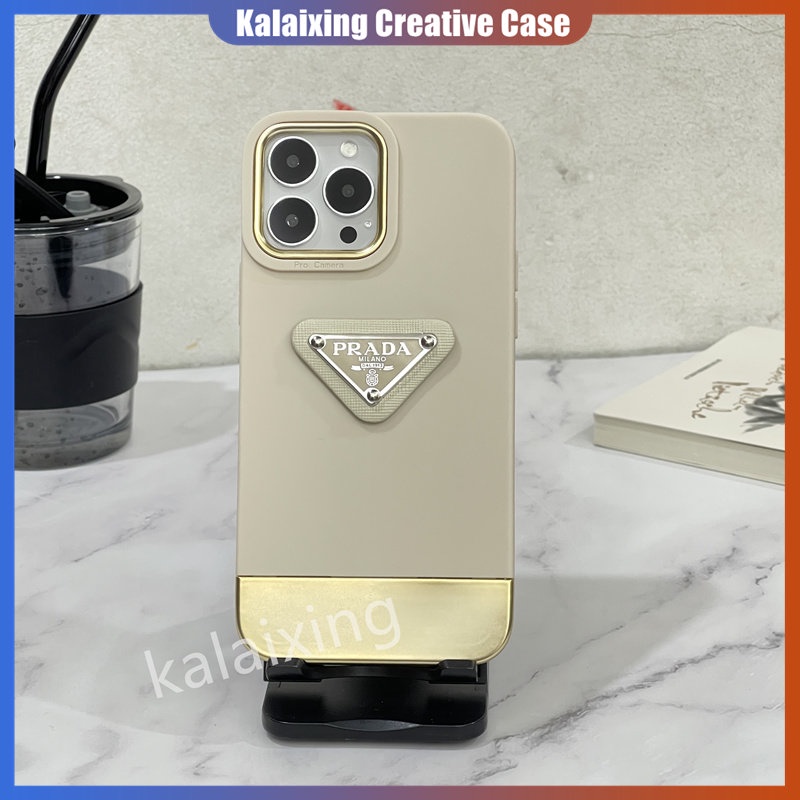 Plating Gold Soft Case Untuk iPhone 14 Pro Max 14Plus 13Pro 12Pro Max 11Pro X Xr Xs Max Silikon Penutup Belakang