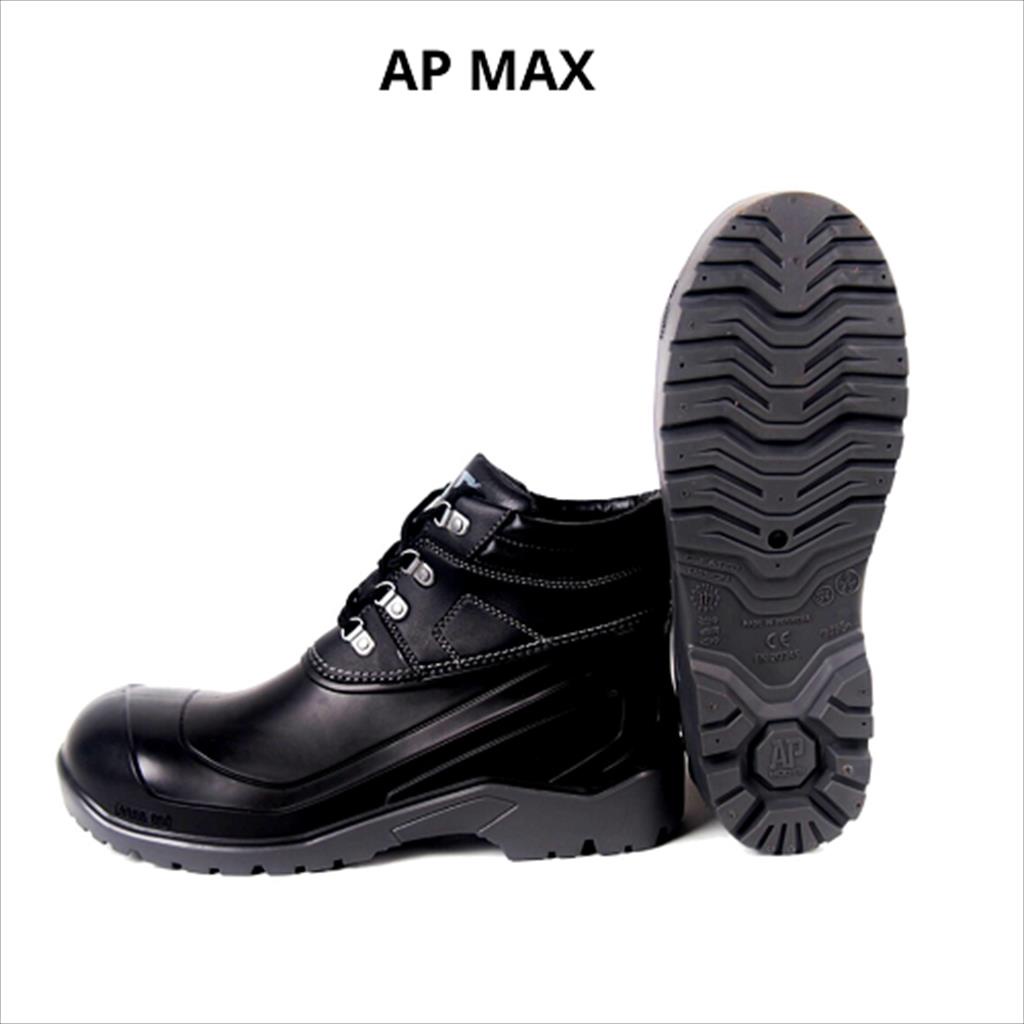 SEPATU BOOT SAFETY AP BOOTS  - AP MAX HITAM KONTRUKSI PROYEK SIZE 39-43 - FANZ STORE