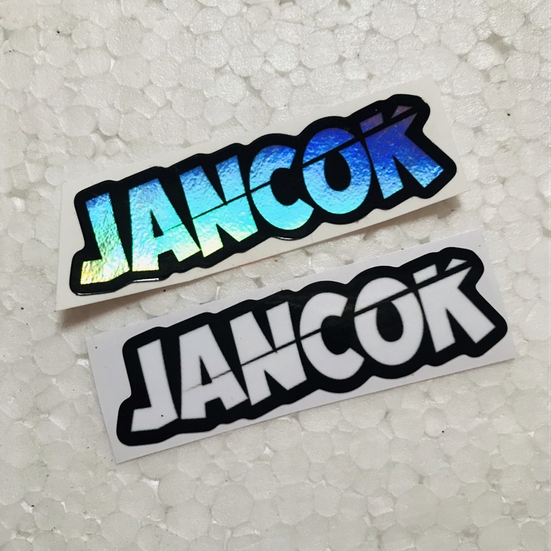 

Sticker Kata J*NCOK Orajet dan Hologram Cutting Laminasi Glossy JDM