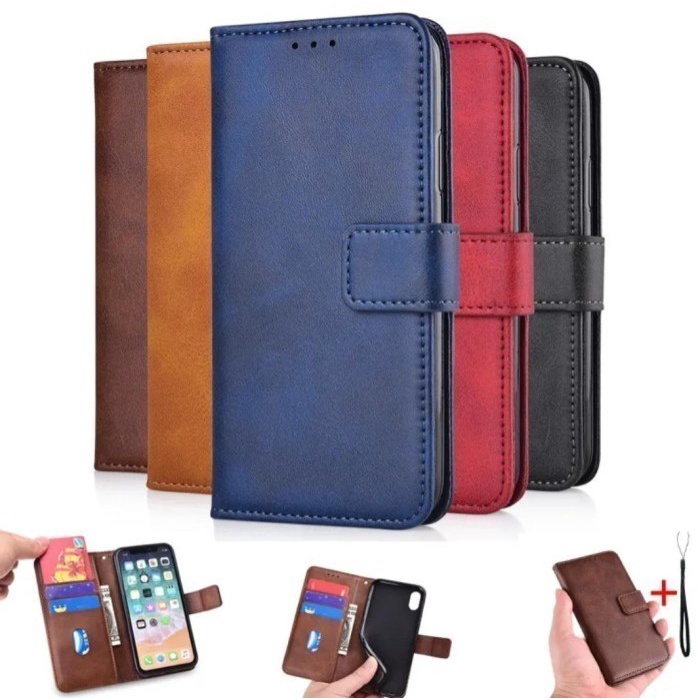 FLIP LEATHER CASE WALET VIVO Y12 Y15 Y17 Y12i Y91 Y93 Y95 Y91C Y1S T1 5G