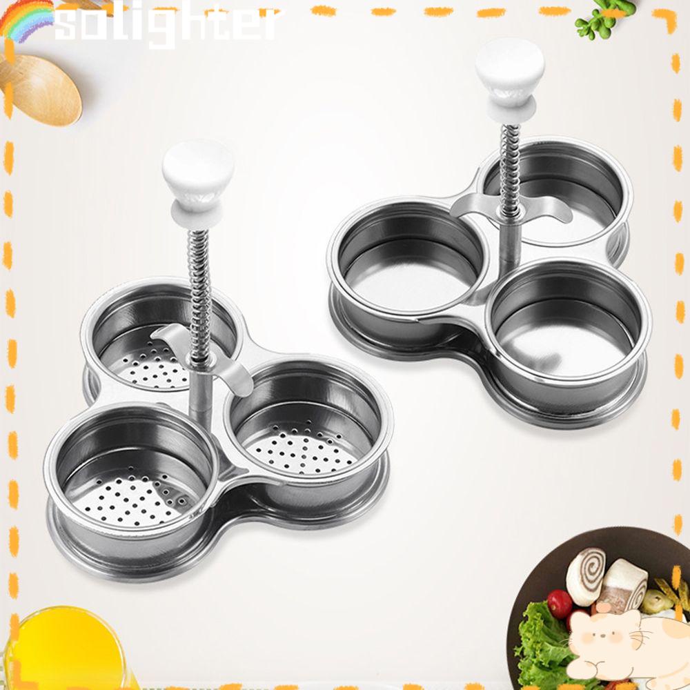 Solighter Egg Shaper Aksesoris Alat Dapur Omelette Pancake Maker DIY Baking Cetakan Telur Goreng