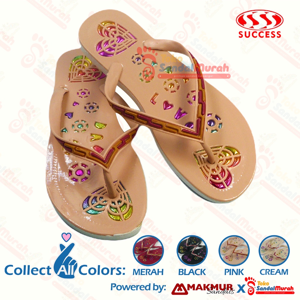 Toko Sendal Murah - Sandal Jepit Wanita Terbaru Uk 36-40/ Sandal Simple Motif Pelangi/ Sandal Jepit Ringan Santai/ Sandal Wanita Trend Kekinian/ [ Toko Sendal Murah SS XDL A 085 ]