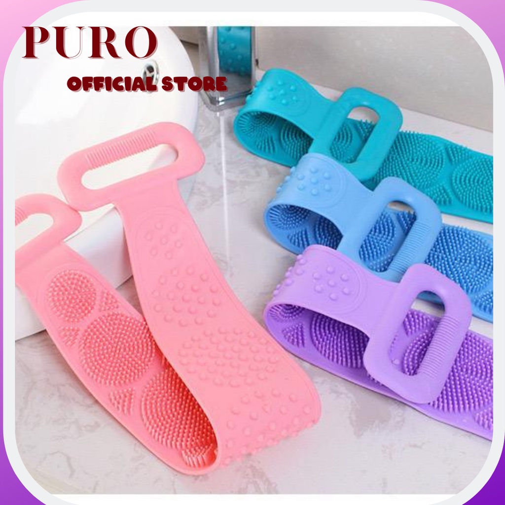 SIKAT PUNGGUNG SILICON/Bath Towel Silicone Handuk Sikat Gosok Mandi Pijat Pembersih serbaguna