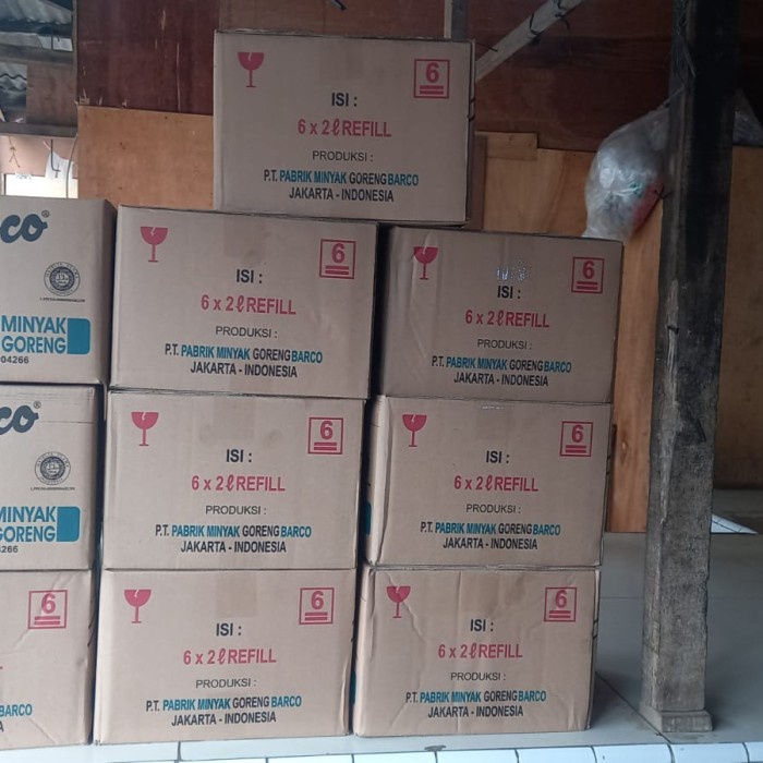 

Minyak Goreng Barco Refill 2 liter sedus isi 6 bks