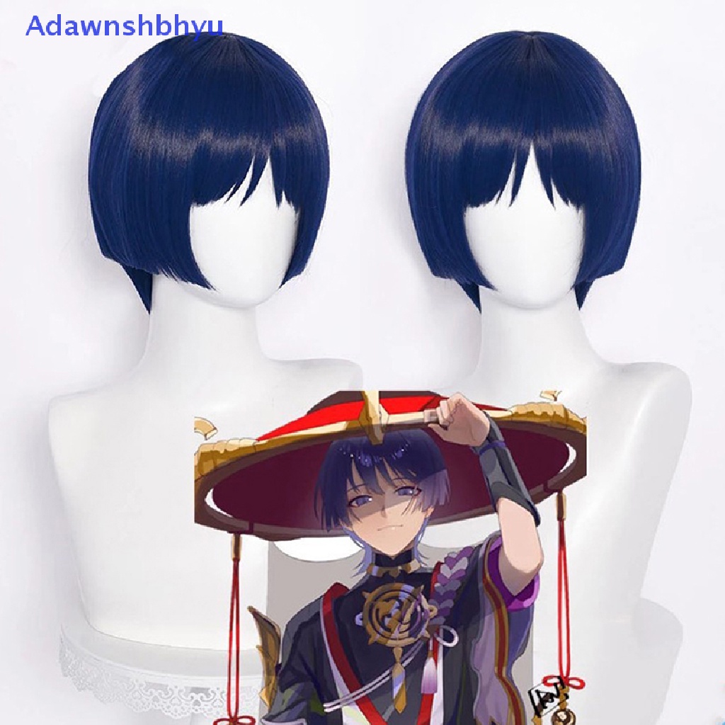 Wig Adhyu Genshin Impact Cosplay Scaramouche Wig Biru Wig Cosplay Anime Wig Halloween Wig ID