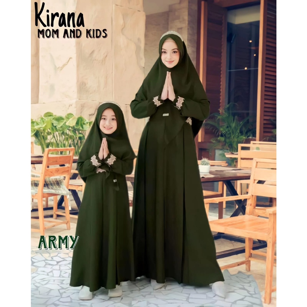 Kirana Syarii Mom And Kids Matt Ceruty Babydoll Apk Renda Size Fit To XL Besar OOTD Gamis Wanita Couple