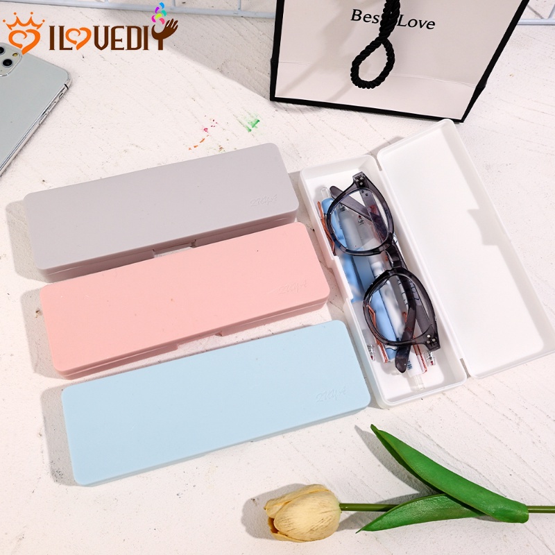 Diy Warna Solid Kotak Alat Tulis Desktop Stationery Kosmetik Wadah Penyimpanan Sederhana PP Frosted Pensil Kasus Kapasitas Besar Kotak Plastik Perlengkapan Siswa