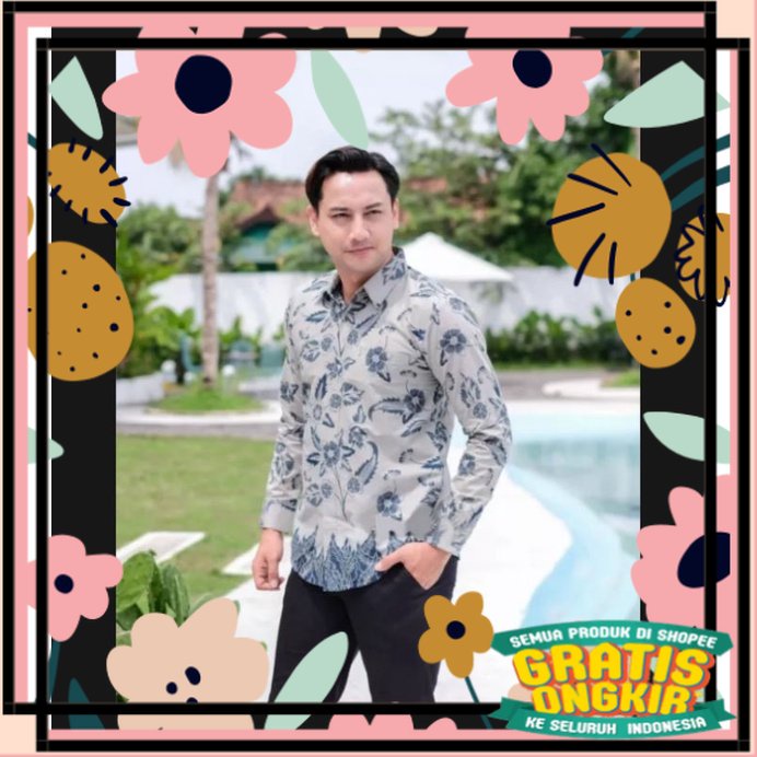 batik solo modern lengan panjang kemeja batik slimfit lengan panjang kemeja batik berlapis furing ke
