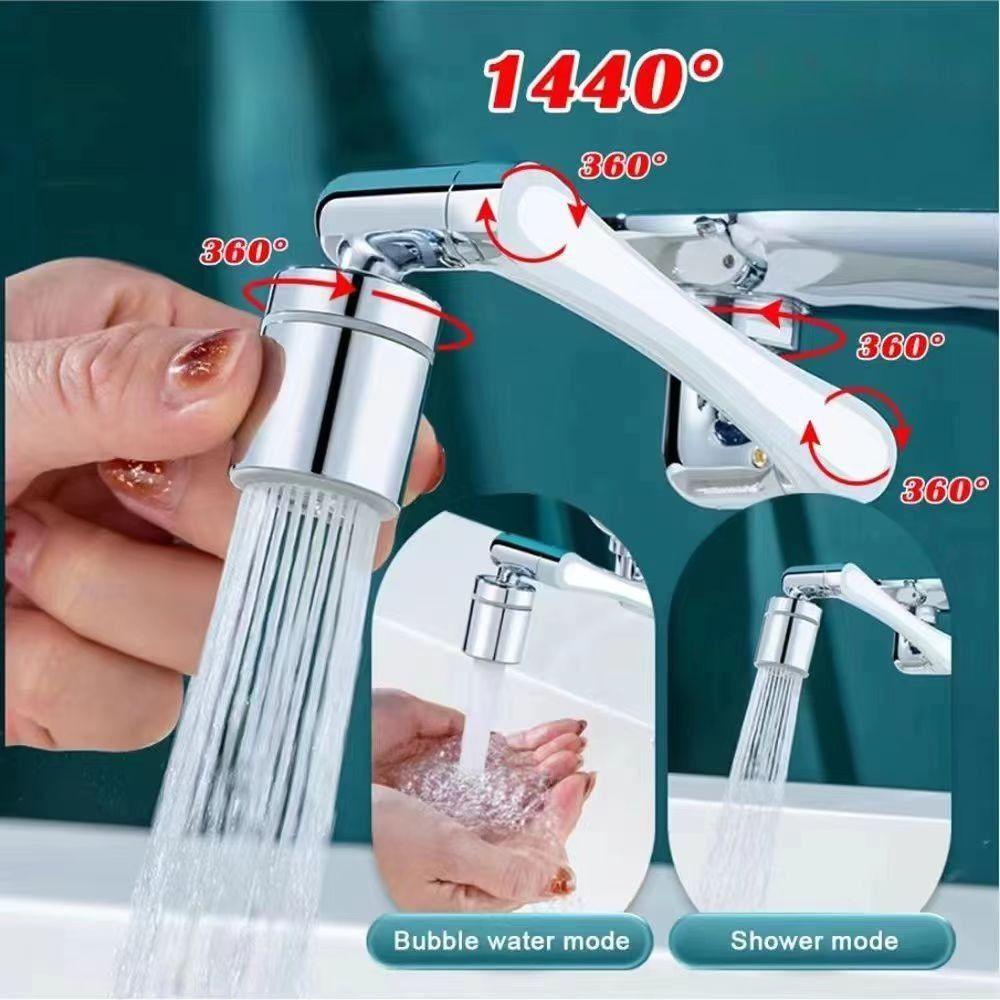 Lanfy Faucet Extender Universal Tembaga Dapat Diputar Hemat Air Aksesoris Dapur Kamar Mandi Robot Arm Faucet Aerator