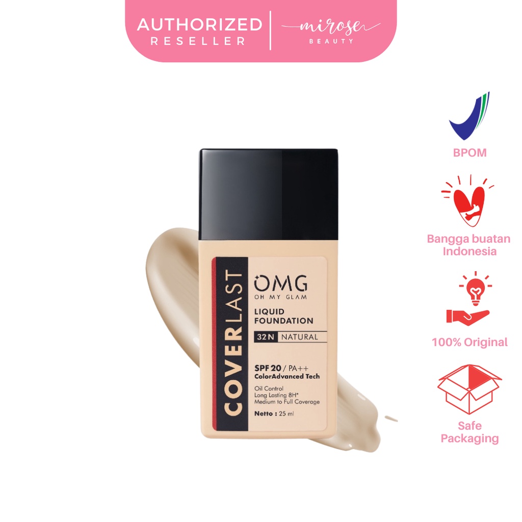 OMG Oh My Glam Coverlast Liquid Foundation - 6 Warna