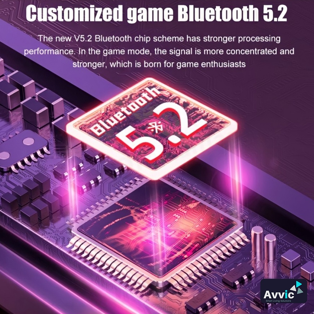 T33 TWS Headset Bluetooth 5.2 Wireless Gaming Earphone Full Bass Noise Cancelling Earbuds HiFi Stereo Handsfree