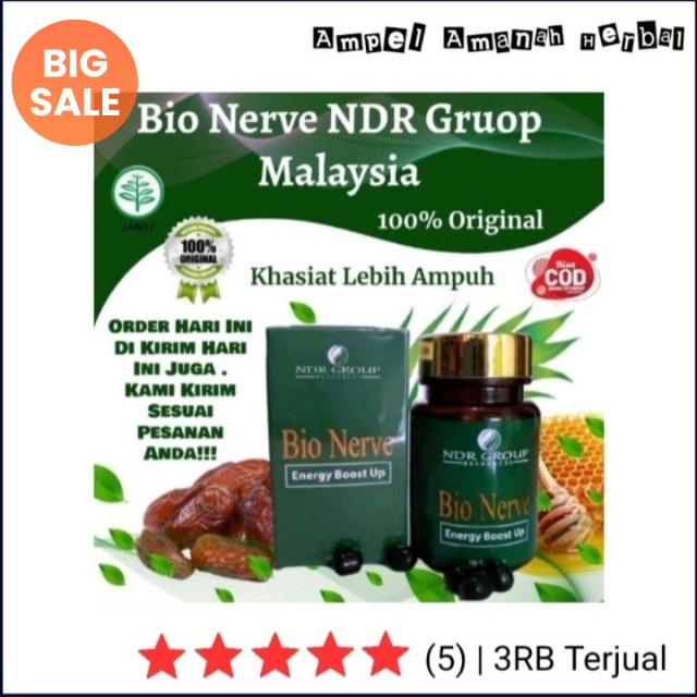 Bio Nerve Malaysia Elbe Ab Voost Bionervee Pil Hitam Sendi dan Saraf 1 botol