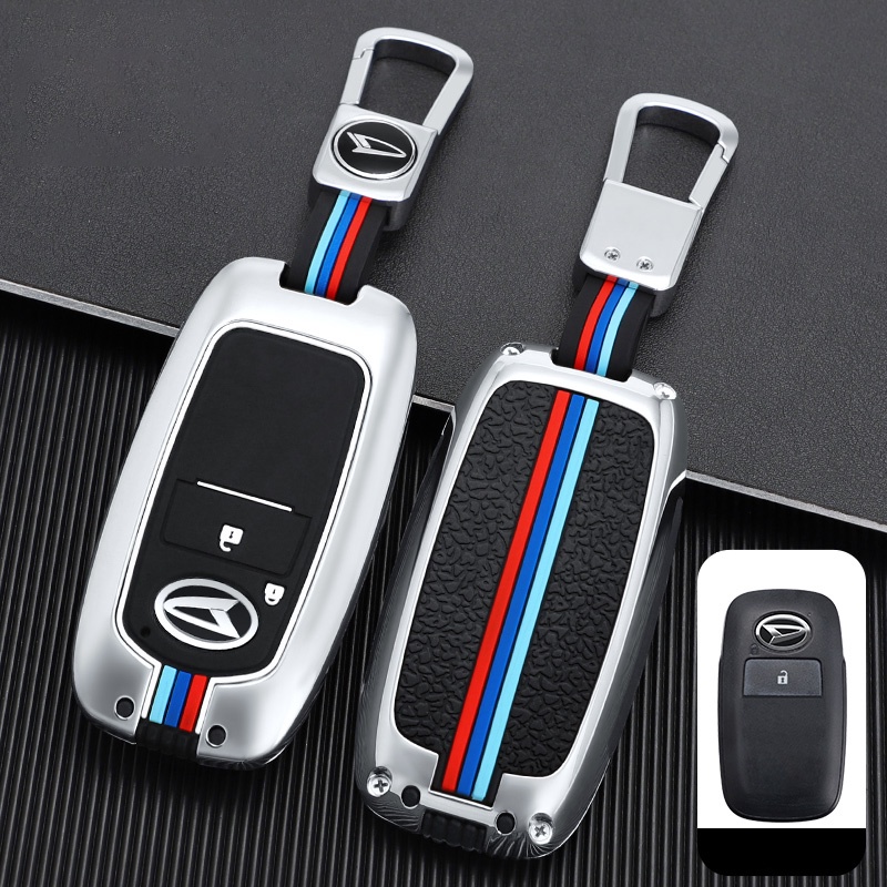 [Tersedia] Untuk Daihatsu Rocky Xenia Baru 2022 Zinc Alloy Silikon Smart Kunci Mobil Case Cover Gantungan Kunci Keychain