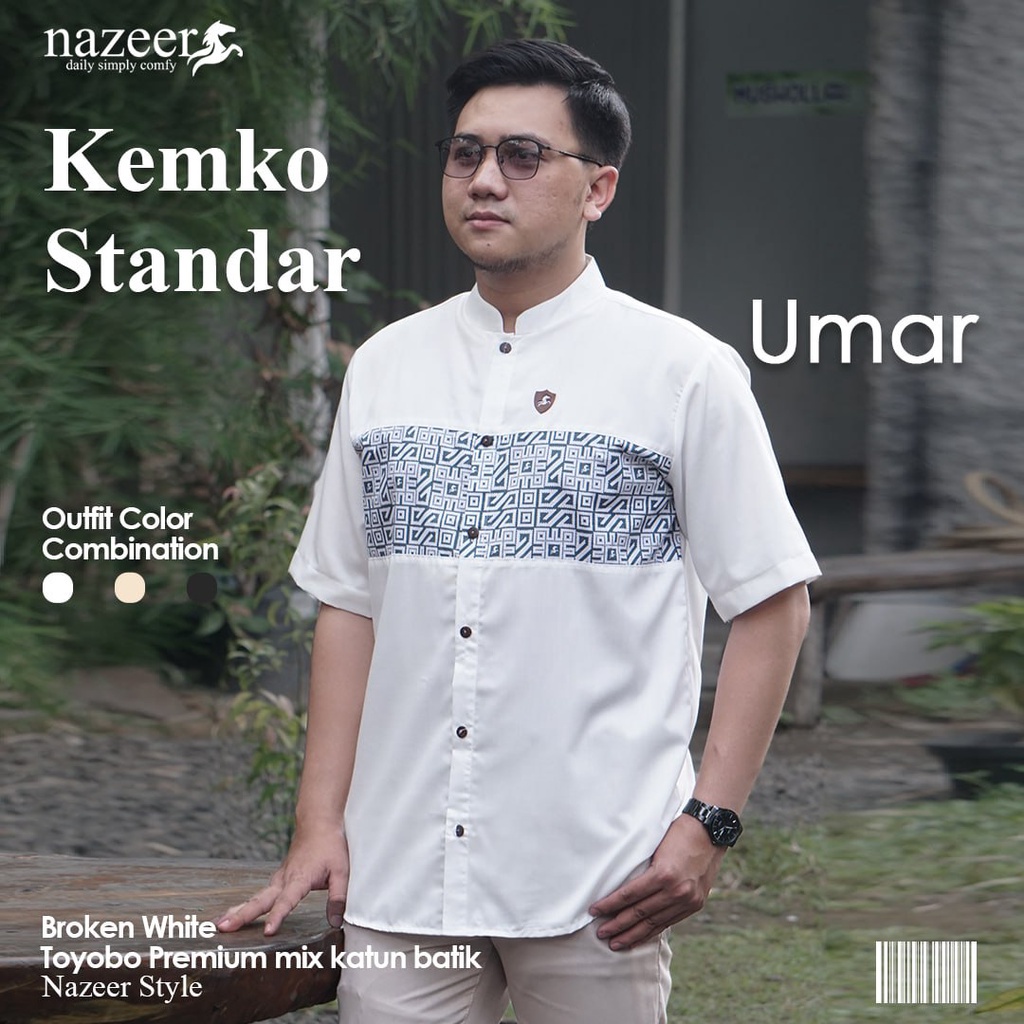 Kemeja Koko Pria Dewasa Kasual Kemko Motif UMAR NAZEER