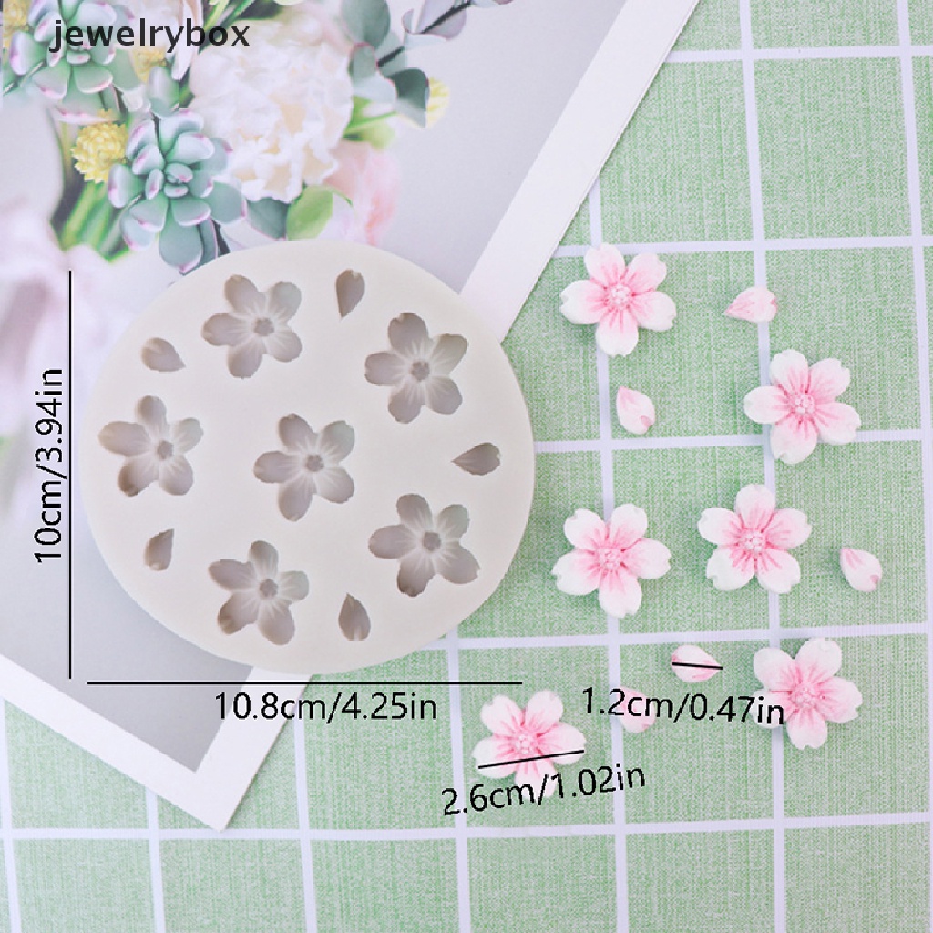 [jewelrybox] 1pc 6lubang Bunga Sakura Cetakan Silikon Gula Coklat DIY Decorag Tools Boutique