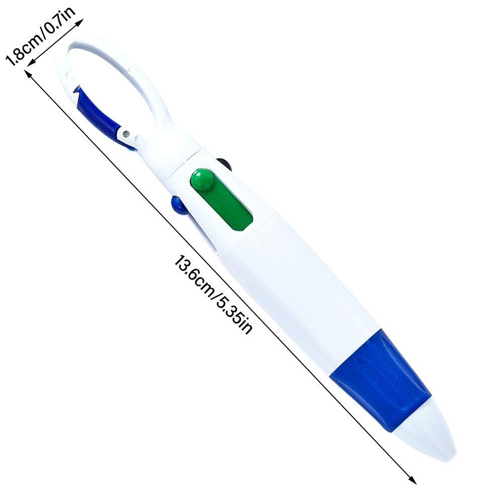Populer 4PCS Bolpoin Pena Ditarik Alat Tulis Warna-Warni Isi Ulang Dengan Gesper Gantungan Kunci Belajar Perlengkapan Kantor Siswa Hadiah Gel Pulpen