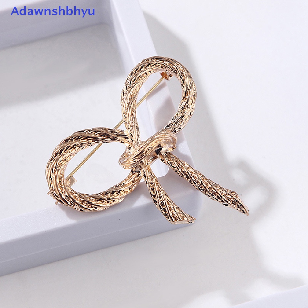 Adhyu Fashion Bow Brooches for Women Bowknot Brooch Pin Safety Lapel Pins Brooch Wedding Jewelry Accessories ID