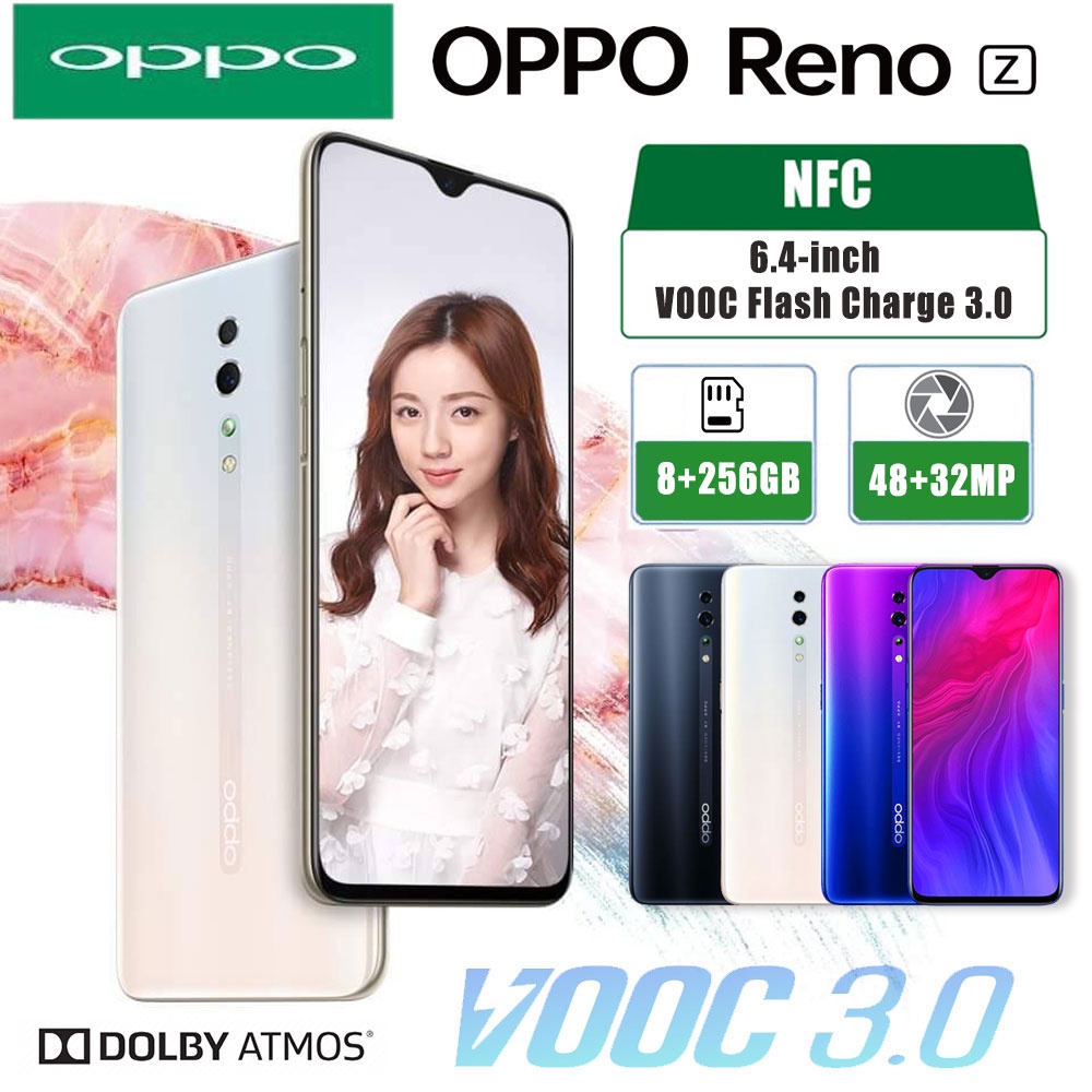 HP OPPO Reno Z NFC Ram 8/256 GB Original handphone 100% Baru smartphone