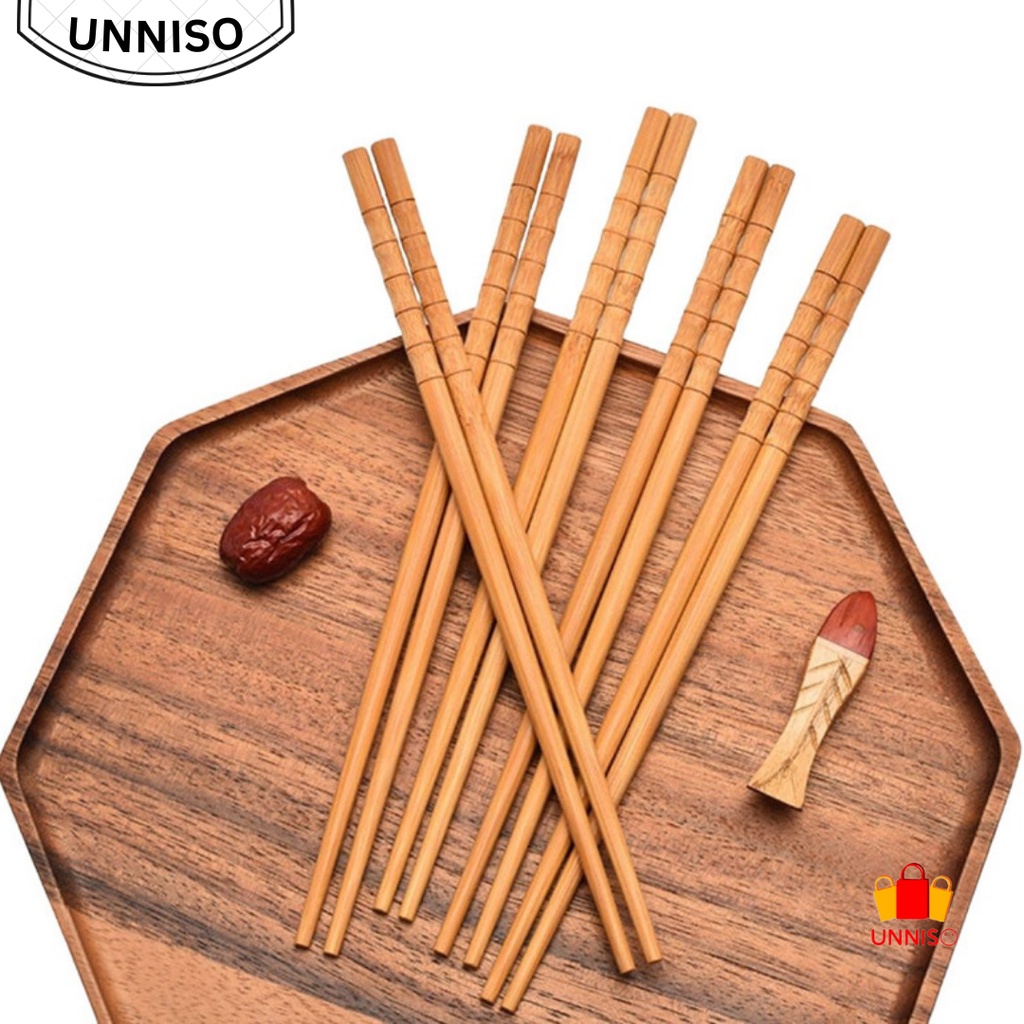 UNNISO - Sumpit Kayu Bamboo Chinese Style 1 Pasang