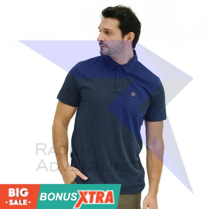 Kaos Polo EIGER1989 MILESTONE 1.0 POLO SHIRT 91000 7164 NavyBlack  Original AWET MURAH KEREN KECE