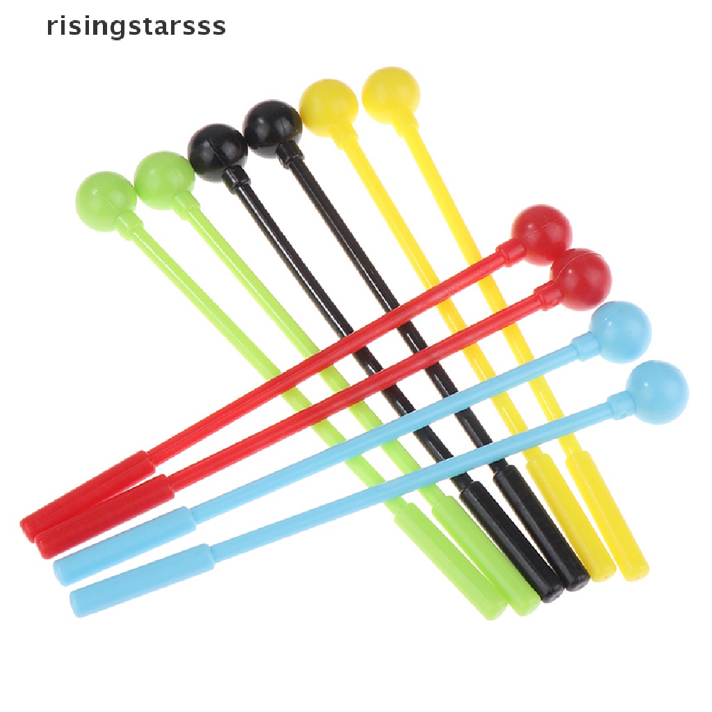 Rsid Span-new 2Pcs Perkusi Drum Stik Palu Instrumen Plastik Mainan Anak Aksesoris Jelly