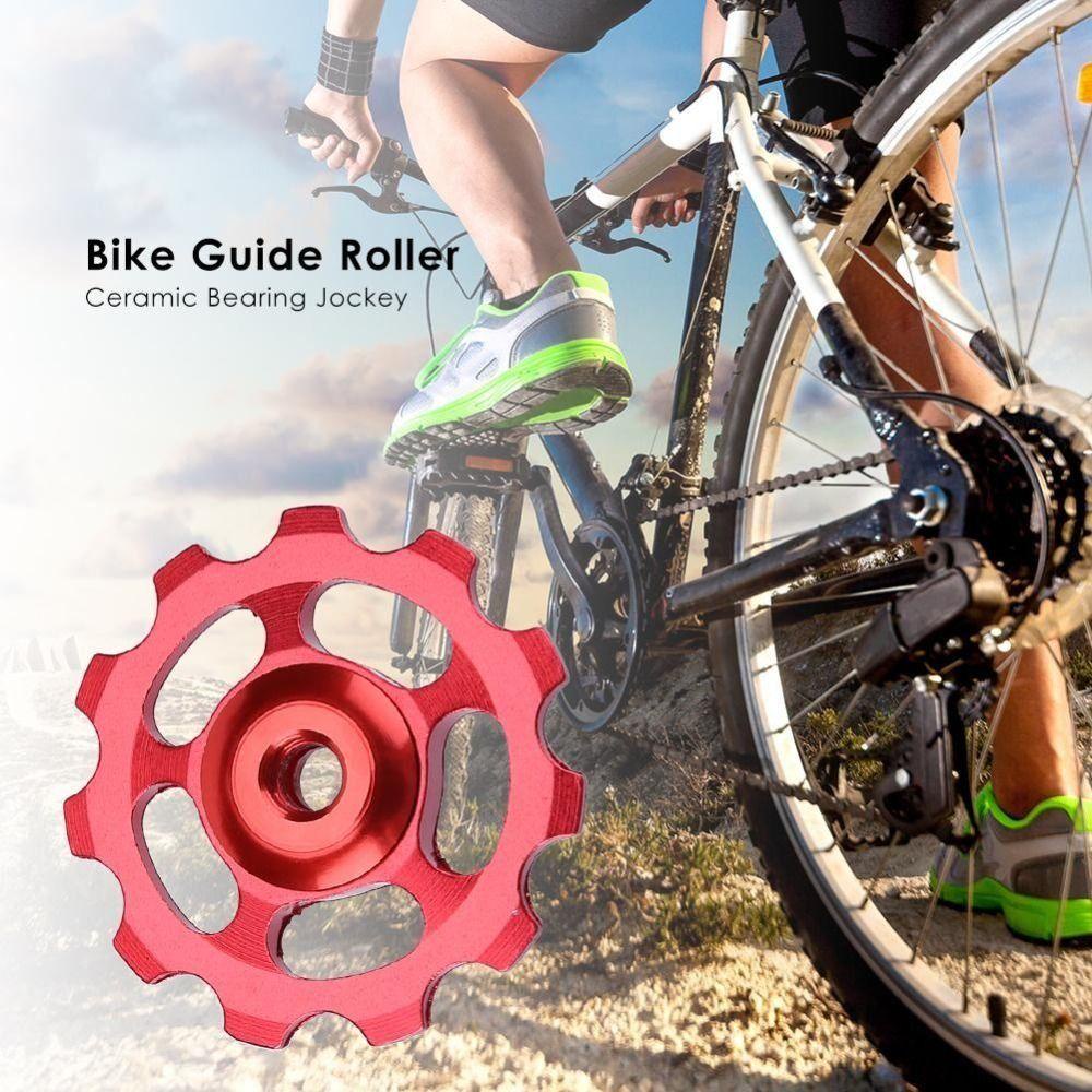 LANFY Steel Bearing Jockey Wheel Part Transmission parts Pulley Set Roller Bicycle Steel Pulley Bearing Axis Adapter Rear Derailleur Pully Cycling Accessories Guide Wheels