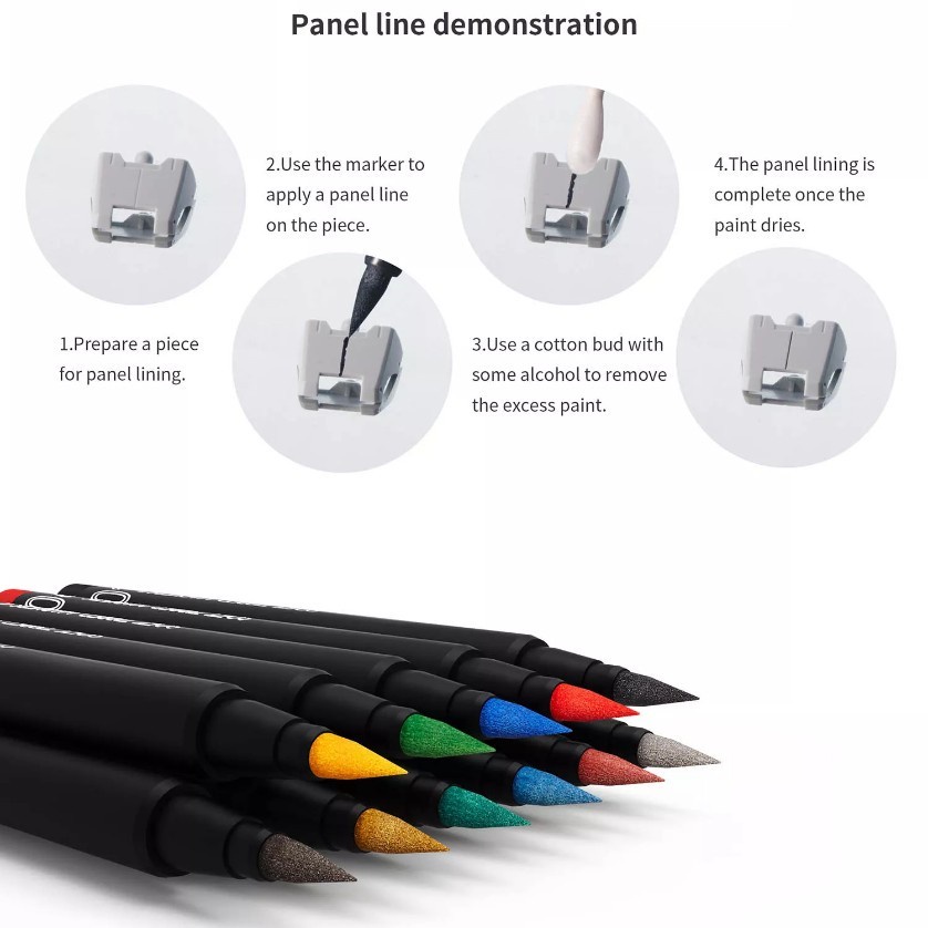 

HJK DSPIAE Soft Tipped Marker Acrylic Metallic Color Panel Lining Marker