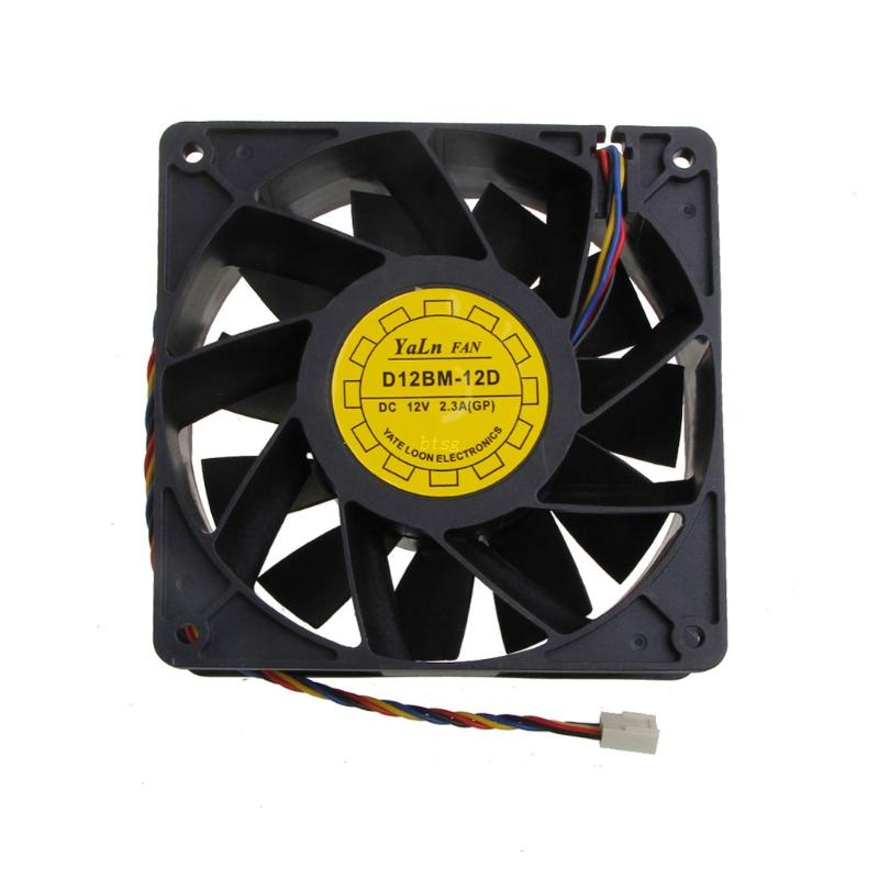 Bt Untuk DC Brushless Fan D12BM-12D 12CM Cooling Fan 120mm DC12V 2.3A Kipas Pendingin CPU 120x120x38mm 4P Dual Bearing4700 r