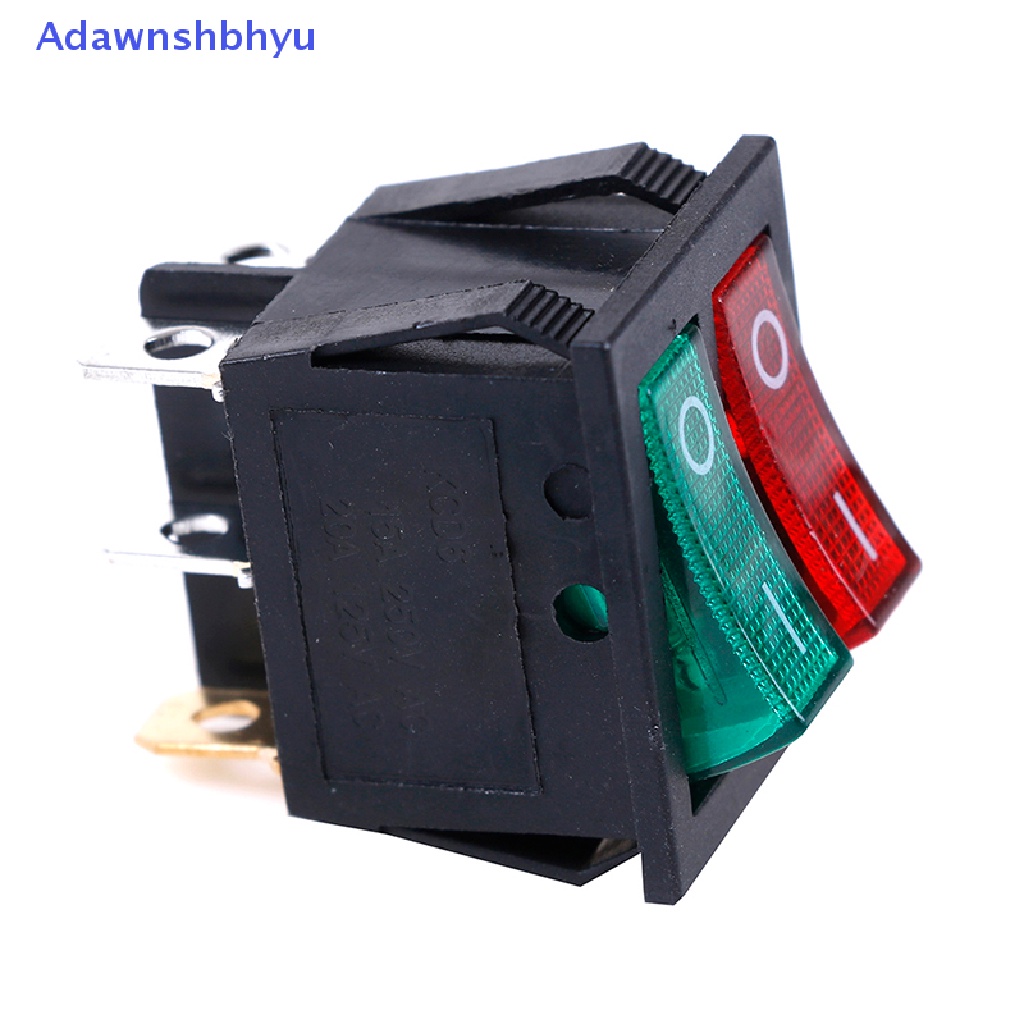 Adhyu 6pin on/off Saklar double spst rocker boat 250V /15A 125V /20A Lampu Merah Hijau ID