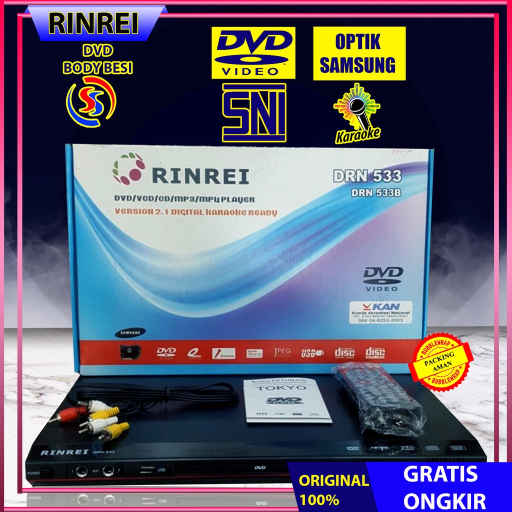 DVD Besi Rinrei Besi DRN-533B Karaoke USB Player Original