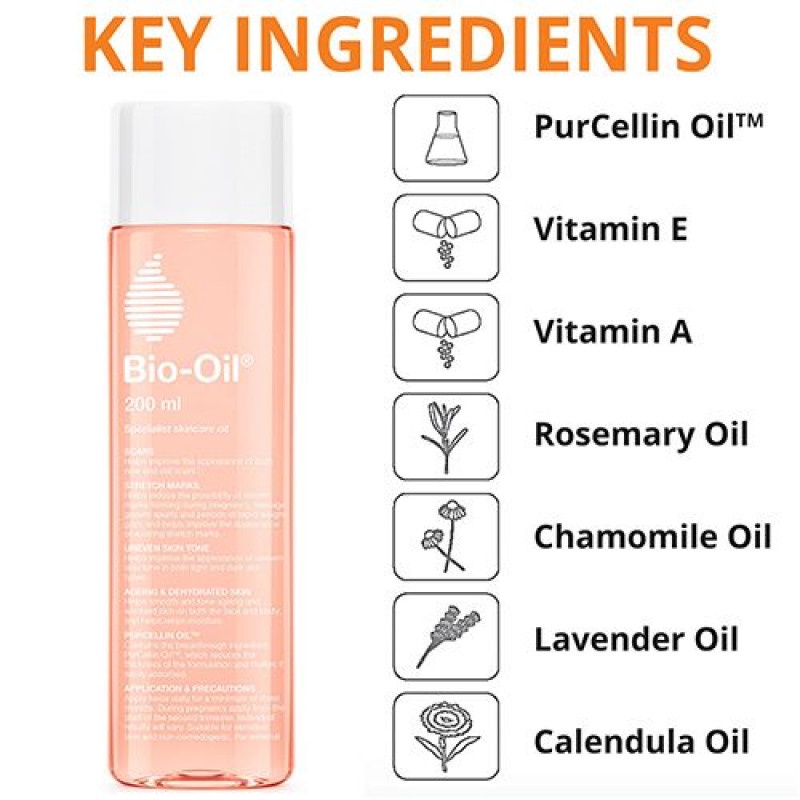 【READY STOCK】Bio Oil 200 ML / Penghilang Bekas Luka / Stretch Mark / Penghilang Bekas Jerawat