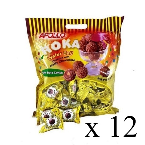 

Apollo Roka WAFER BALL Coklat 1 DUS isi 12 bag @420gr