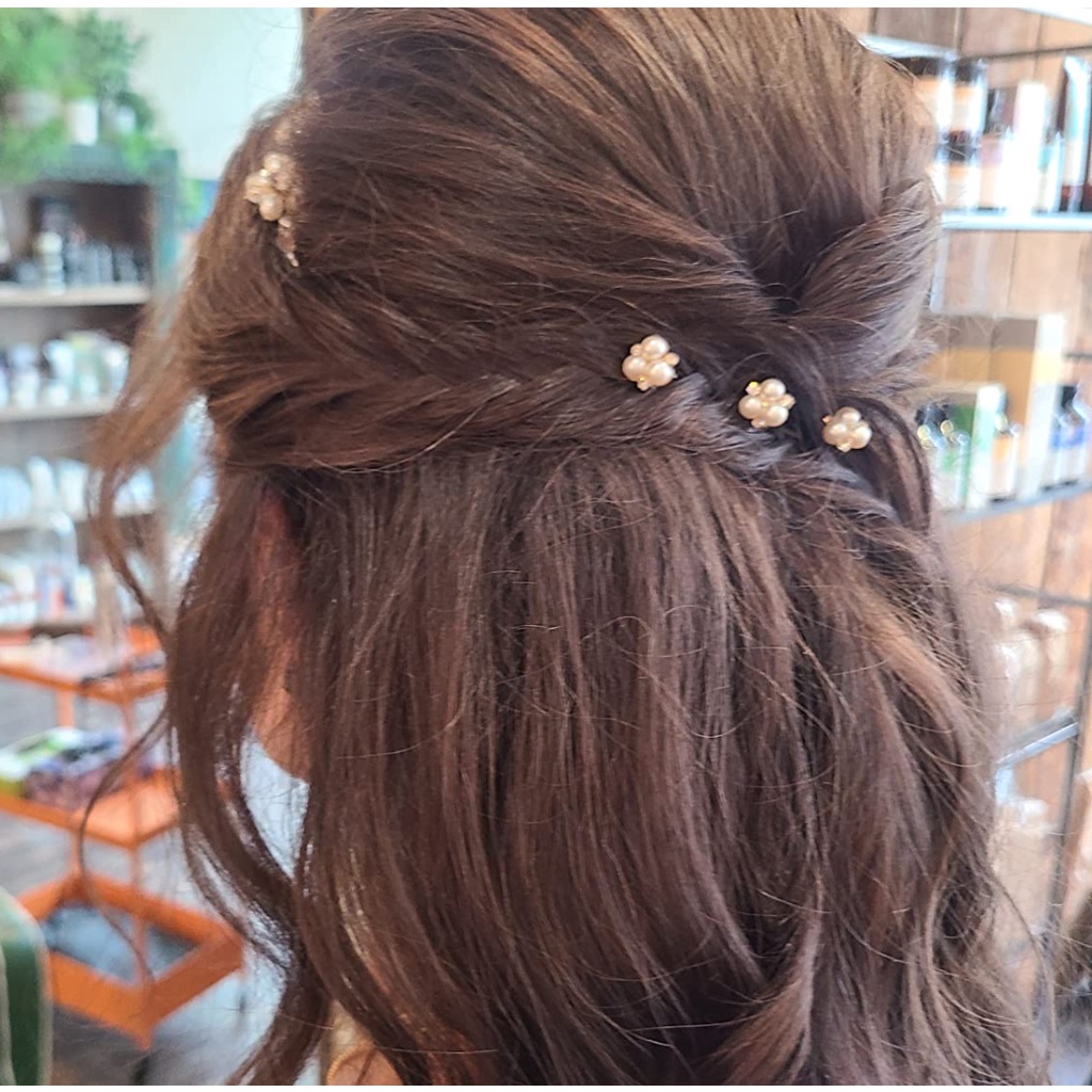 6buah Fashion Indah Mutiara Berlian Imitasi Rambut Pin/Elegan Kristal Mutiara Hairgrips Rambut Memakai/Pernikahan Pengantin Prom Headpiece Perhiasan Aksesoris