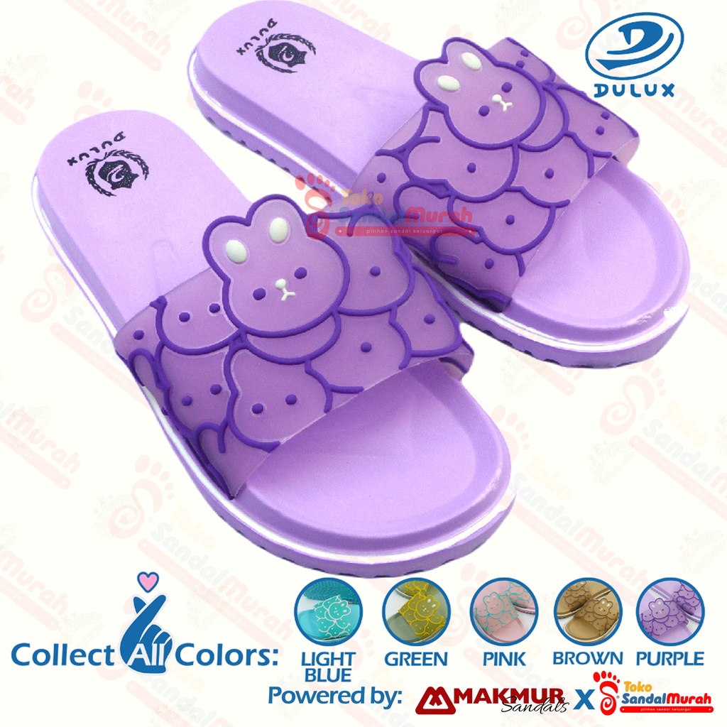 Toko Sendal Murah - Sandal Anak Uk 30 - 35 / Sandal Slop Motif Kelinci / Sandal Anak Perempuan / Sandal Anak Model Terbaru / Sandal Anak Slip On [Toko Sendal Murah M 387 C KLC]