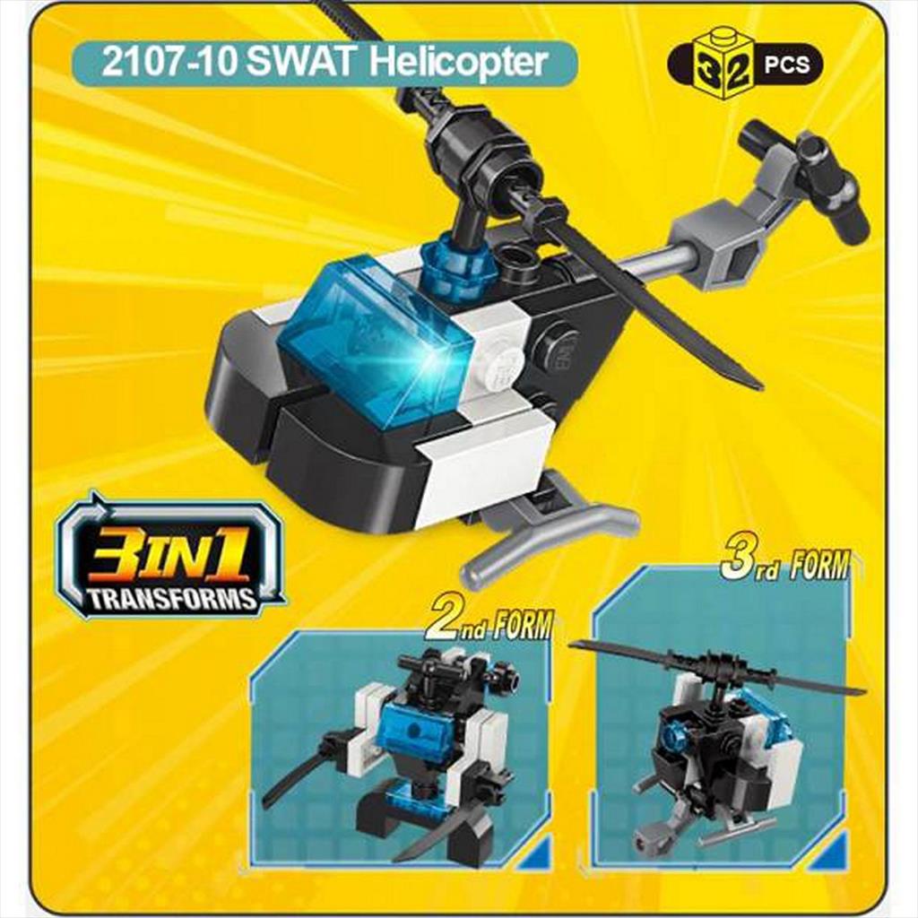 QMAN Fire Swat 3in1 SWAT Helicopter 2107-10