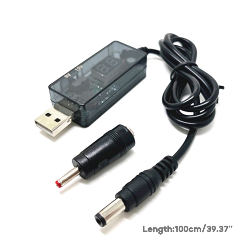 Btsg Kabel Konektor Step-up USB DC Untuk Led DC5V 9V12V Converter Untuk Speaker Router