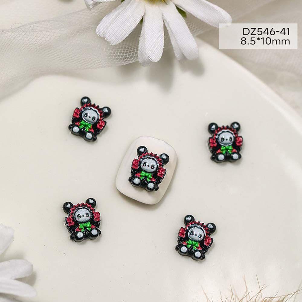 Nickolas1 Kartun Dekorasi Kuku Fashion Kelinci Jepang Kuromi Kitty Cat Manicure Aksesoris Hiasan Kuku 3D Nail Art Drills