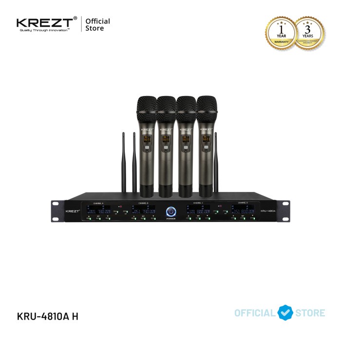 PROFESSIONAL WIRELESS MICROPHONE KREZT KRU 4810A - Handheld