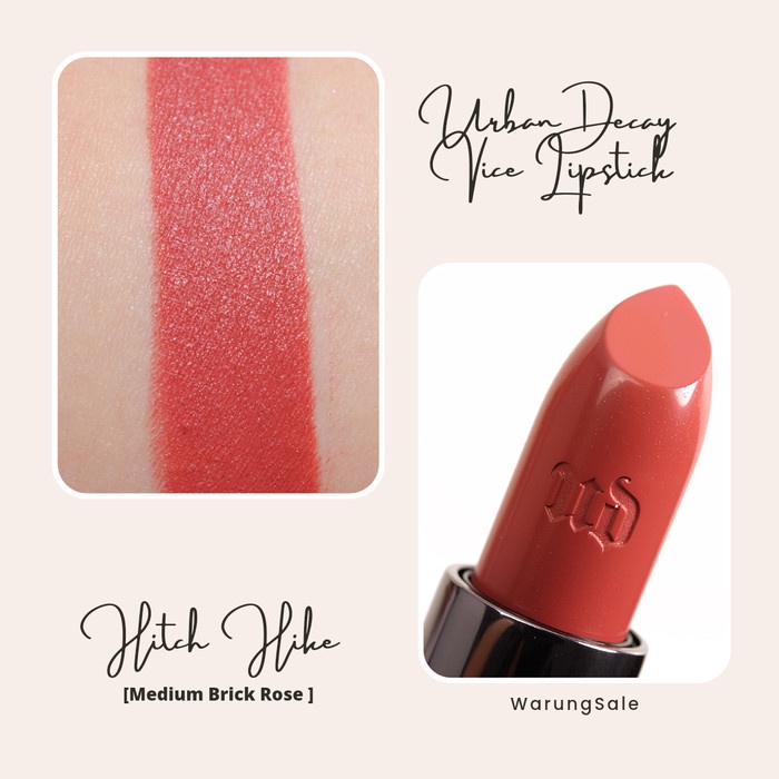 ✿ BISA COD✿ Urban Decay Vice Lipstick FULLSIZE [EXP 2024] - Hitch Hike