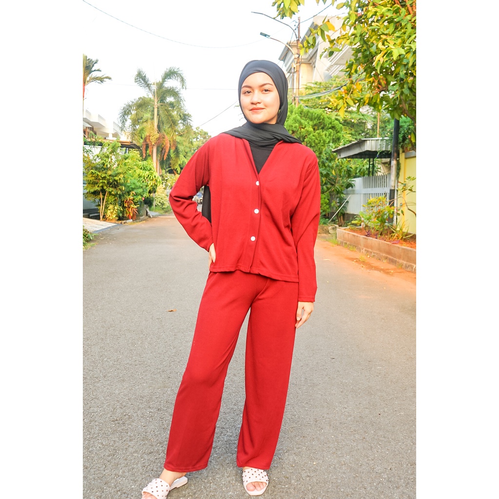 ilook | One Set Palermo | Setelan Rib Wanita Modern