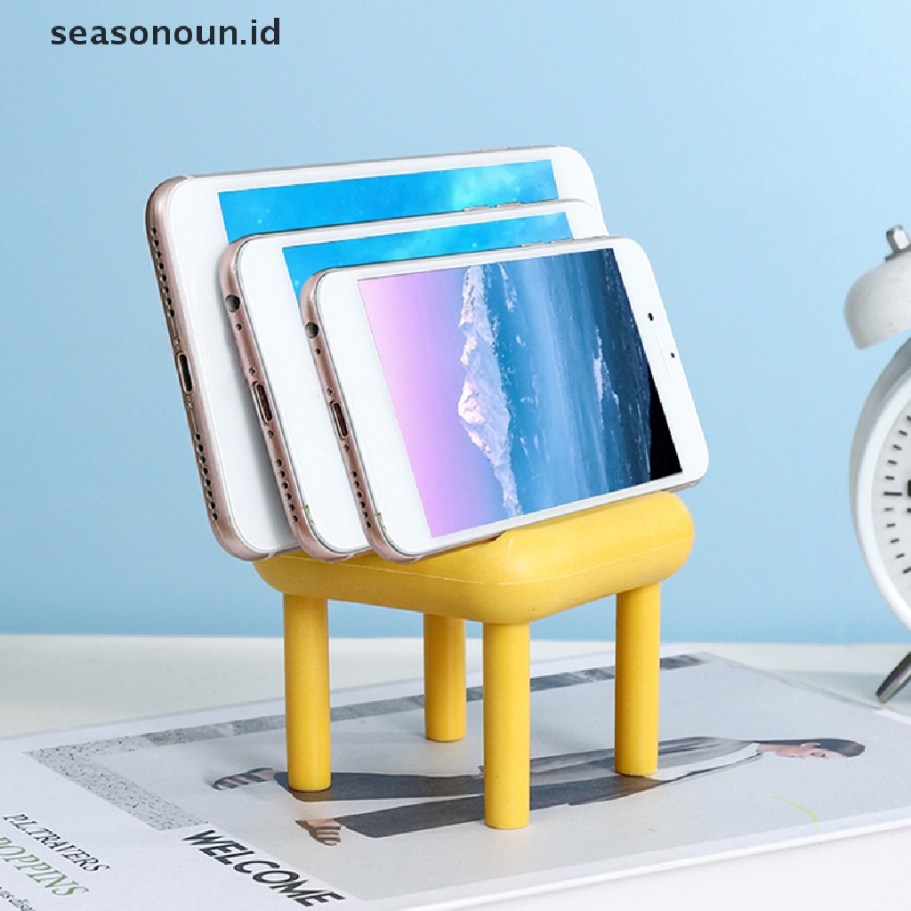 Seasonoun Kreatif Bangku Kecil Alas Ponsel Dekorasi Desktop Kursi Telepon.