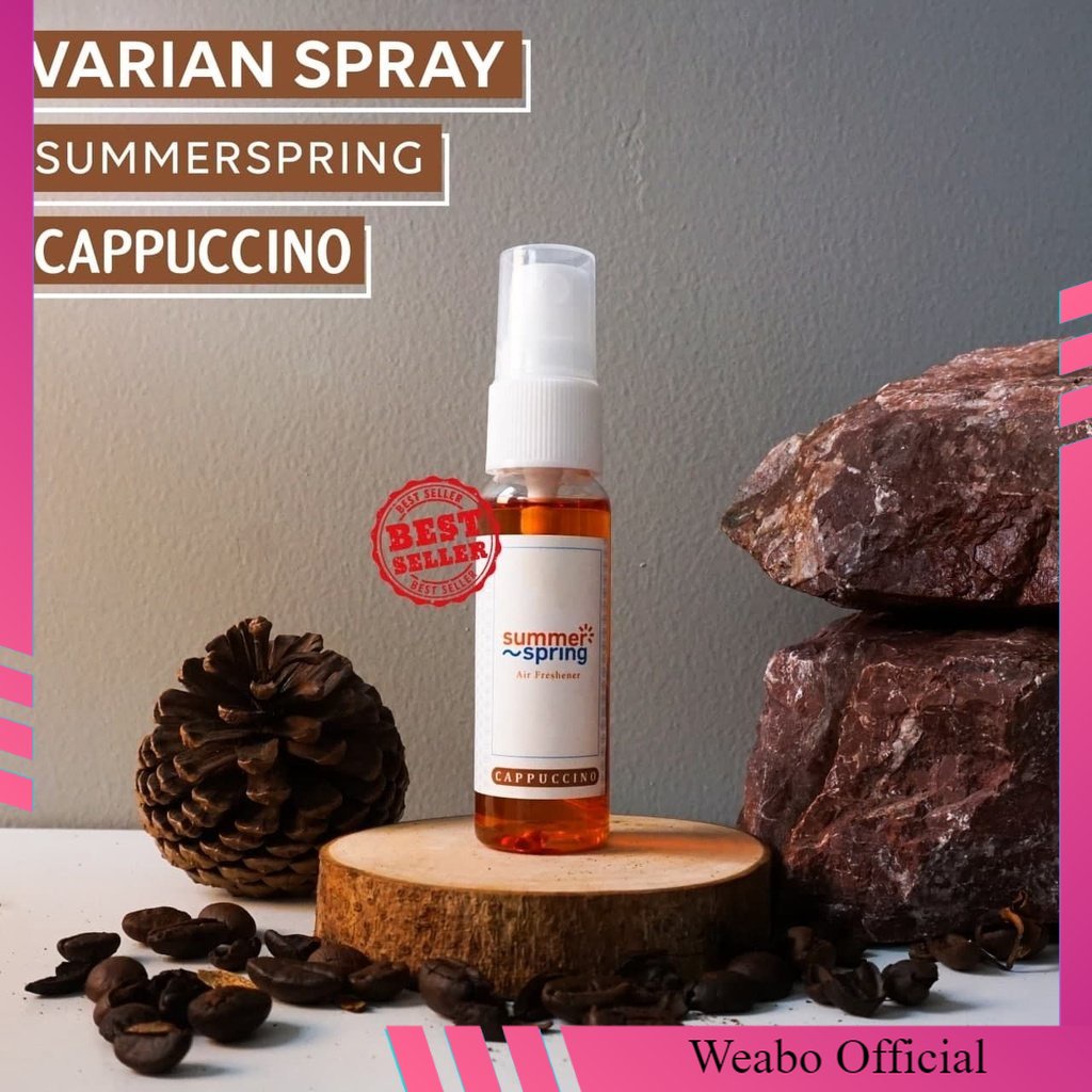 Summerspring Pengharum Spray Cappuccino | Sweet & Fresh Series | Pengharum Ruangan/AC/Toilet/Kamar T