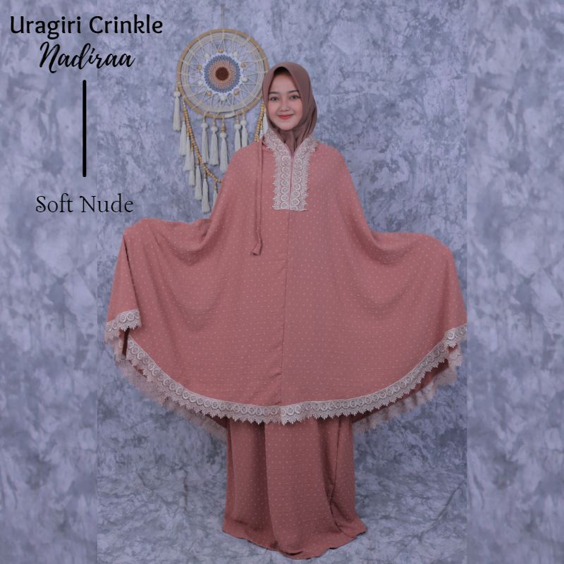 [New Arrival] Mukenah Lebaran Mukena Dewasa Cringkle Uragiri Airflow Rubiah 2In1 Jumbo Free Ongkir Y