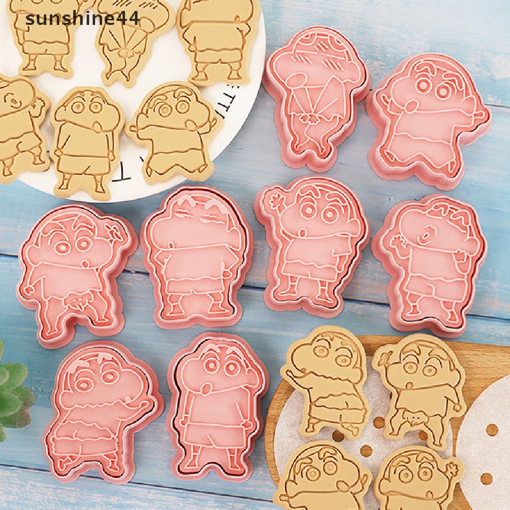 Sunshine 8pcs/set DIY Kartun Biskuit Cetakan Cookie Cutter 3D Baking Decorag Alat ID