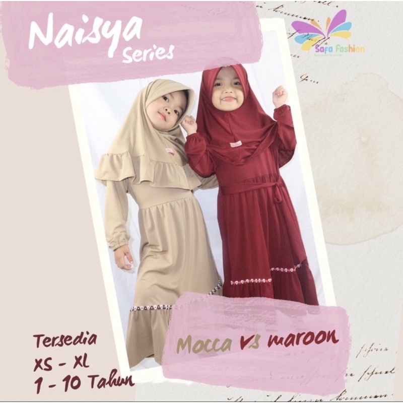 ZASKIYA - DANISHA GAMIS+JILBAB ANAK PEREMPUAN / GAMIS BALITA ANAK REMAJA 1- 7 thn