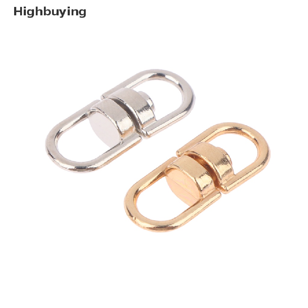 Hbid 20pcs Zinc Alloy Rotate Buckle Key Rings 1.6 cm Putar Anjing Gesper Holder Konektor Keyfob DIY Gantungan Kunci Liontin Aksesoris Glory