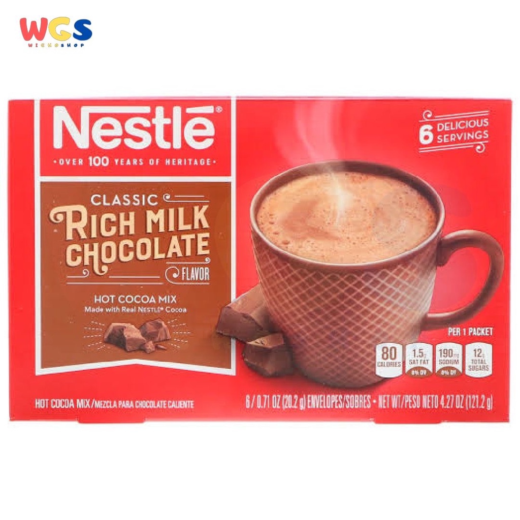 Nestle Classic Rich Milk Chocolate Hot Cocoa Mix 6 pc x 20gr