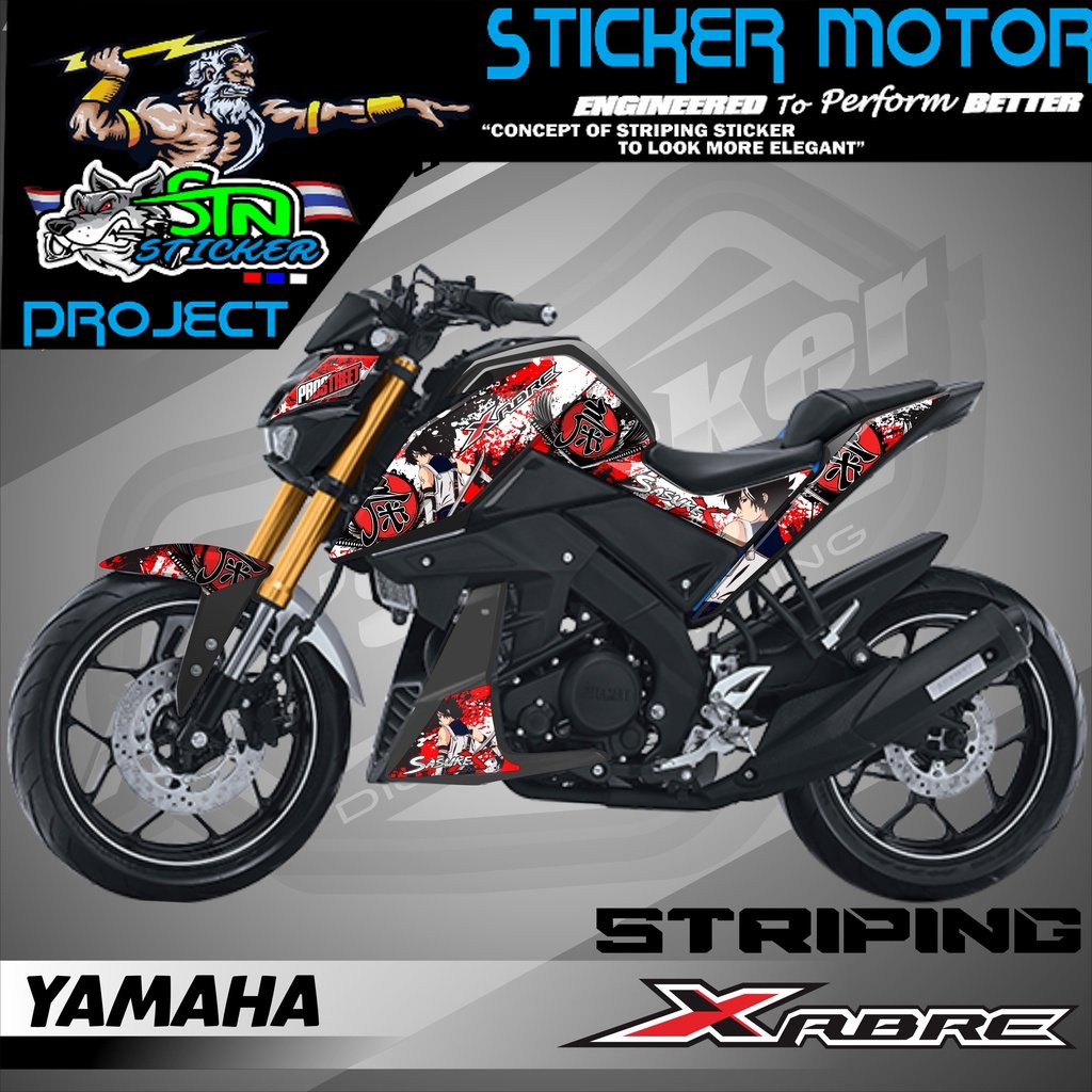 Xabre Stiker Striping  XABRE - Stiker Motor Yamaha Xabre List Variasi Hologram AR.S2 018